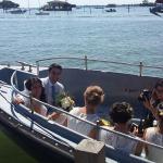 A wedding party heading to Pot Island.